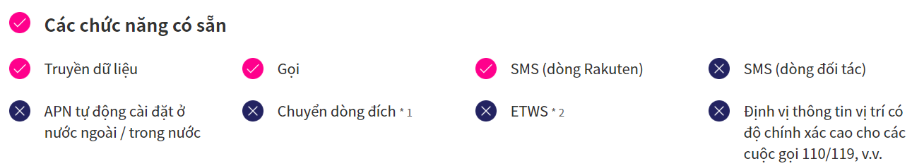 Các dòng máy iphone, android hỗ trợ sim rakuten un-limit 12